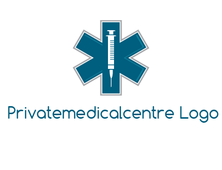 injection inside medical sign logo