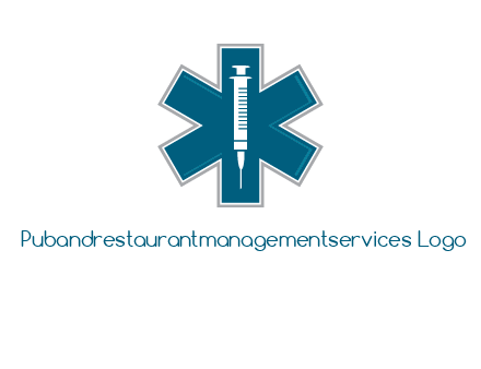 injection inside medical sign logo