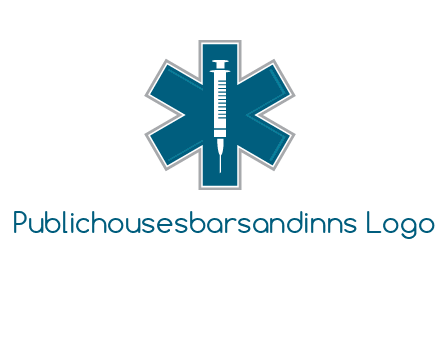 injection inside medical sign logo