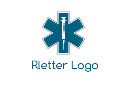 injection inside medical sign logo