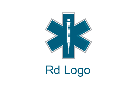 injection inside medical sign logo
