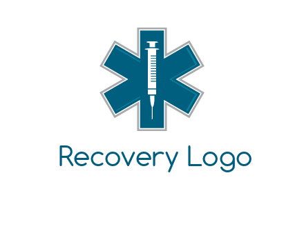 injection inside medical sign logo