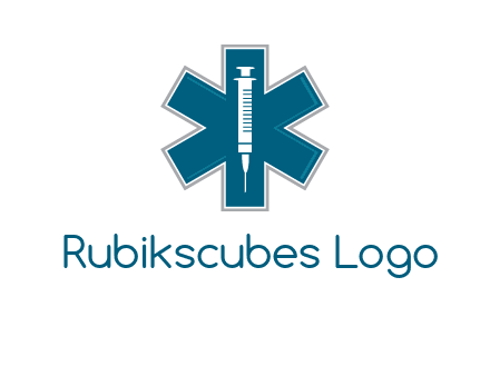 injection inside medical sign logo