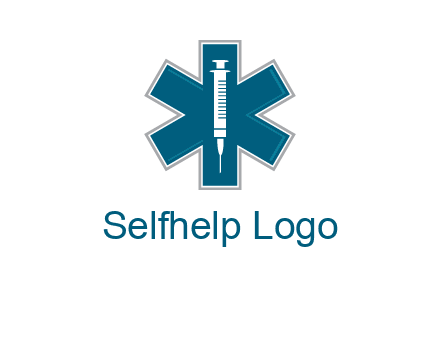 injection inside medical sign logo