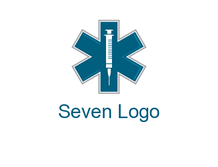 injection inside medical sign logo