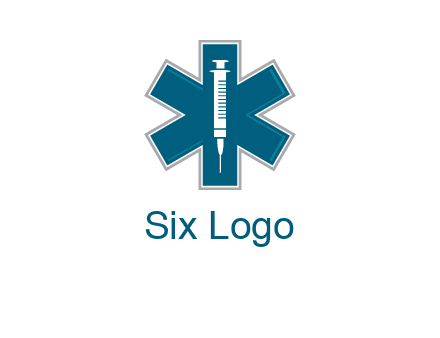 injection inside medical sign logo