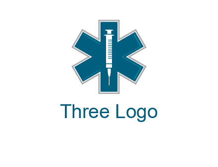 injection inside medical sign logo