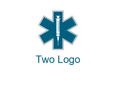injection inside medical sign logo