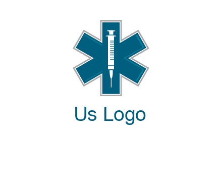 injection inside medical sign logo