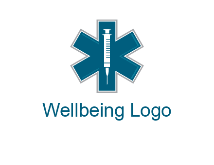 injection inside medical sign logo