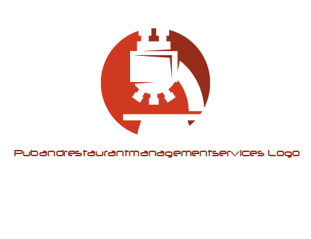 abstract microscope in circle graphic