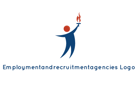 abstract person holding Olympic flame logo