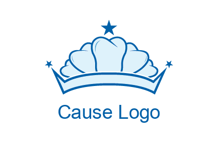 teethes forming crown with star logo