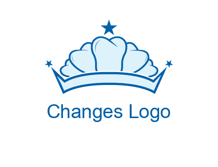 teethes forming crown with star logo