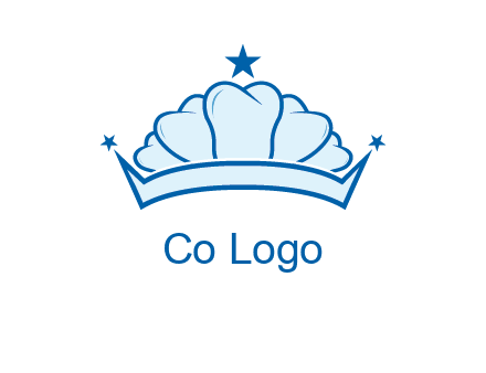 teethes forming crown with star logo