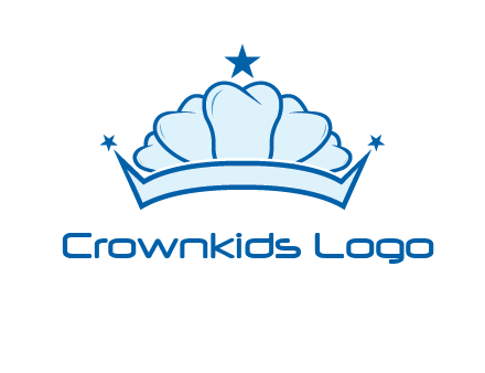 teethes forming crown with star logo
