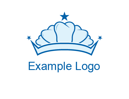 teethes forming crown with star logo