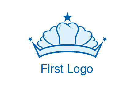 teethes forming crown with star logo