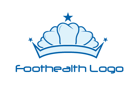 teethes forming crown with star logo