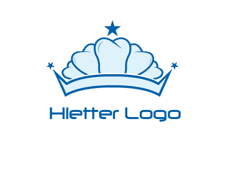 teethes forming crown with star logo