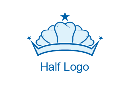 teethes forming crown with star logo