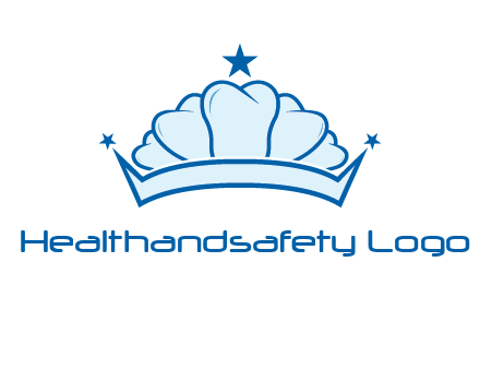 teethes forming crown with star logo
