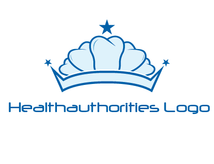 teethes forming crown with star logo