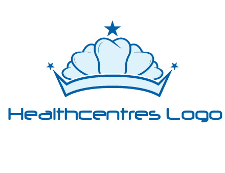 teethes forming crown with star logo