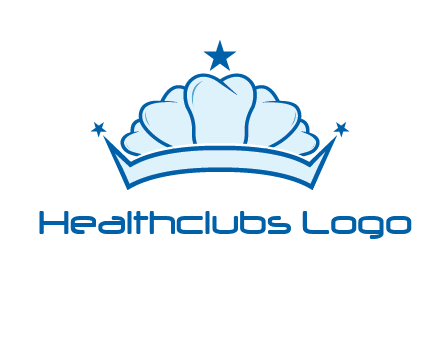 teethes forming crown with star logo