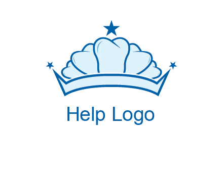 teethes forming crown with star logo