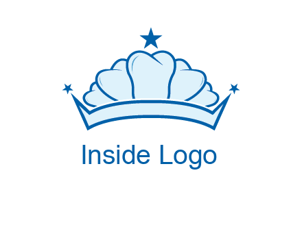 teethes forming crown with star logo
