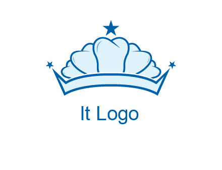 teethes forming crown with star logo