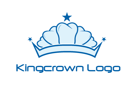 teethes forming crown with star logo
