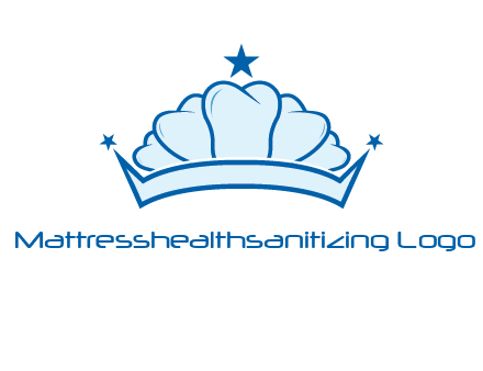 teethes forming crown with star logo