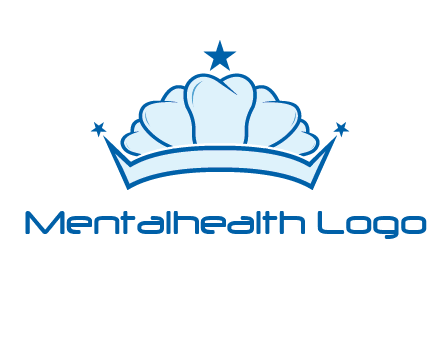 teethes forming crown with star logo