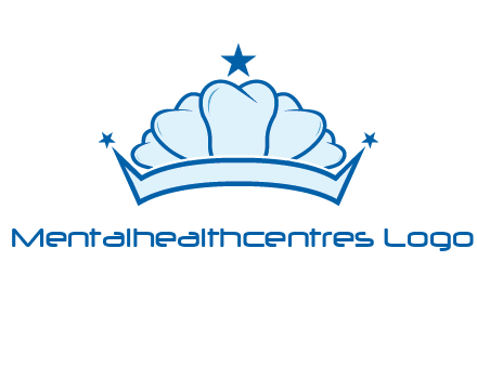 teethes forming crown with star logo