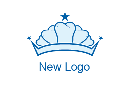 teethes forming crown with star logo