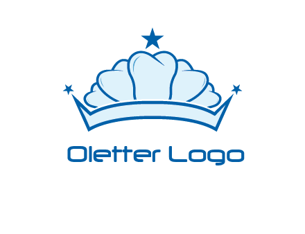 teethes forming crown with star logo