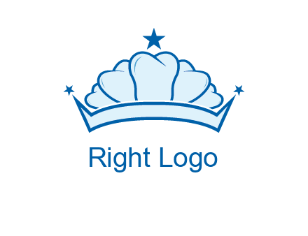 teethes forming crown with star logo