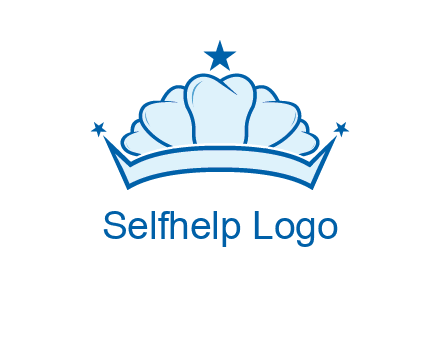teethes forming crown with star logo