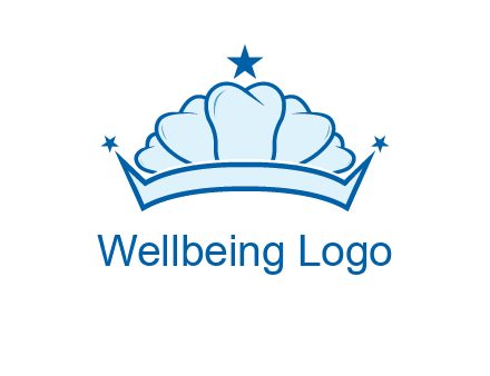 teethes forming crown with star logo