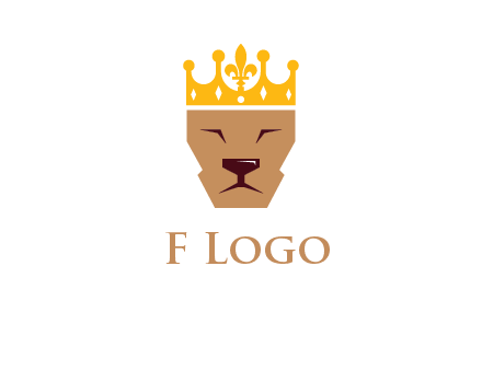 crown on lion face graphic