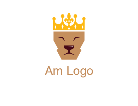 crown on lion face graphic