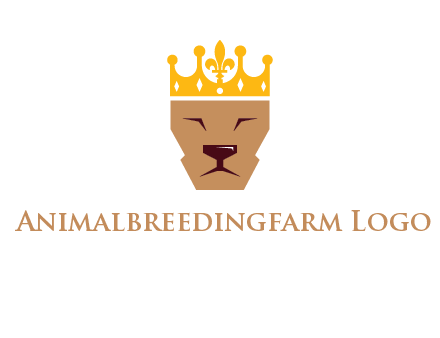 crown on lion face graphic