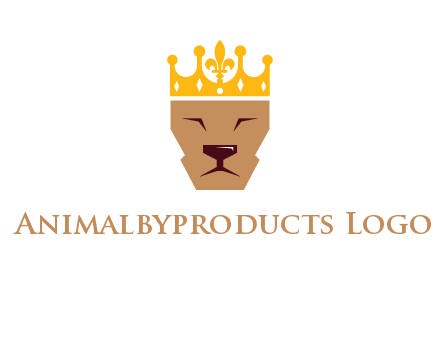 crown on lion face graphic