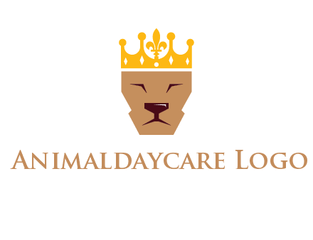 crown on lion face graphic