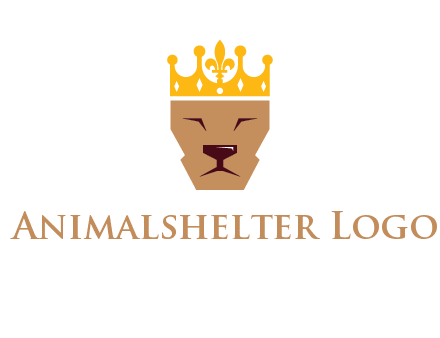 crown on lion face graphic