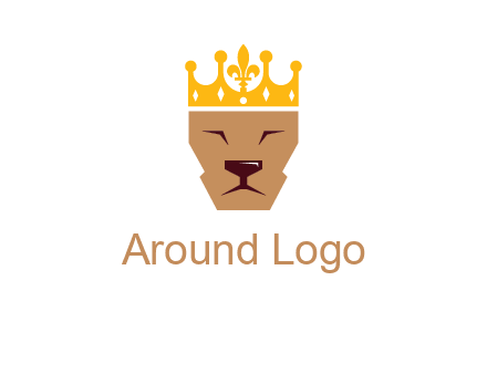 crown on lion face graphic