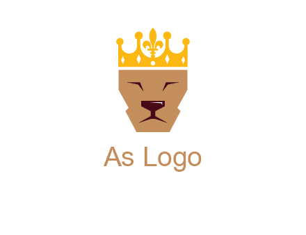 crown on lion face graphic