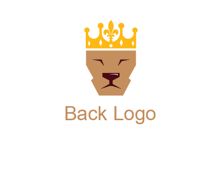 crown on lion face graphic